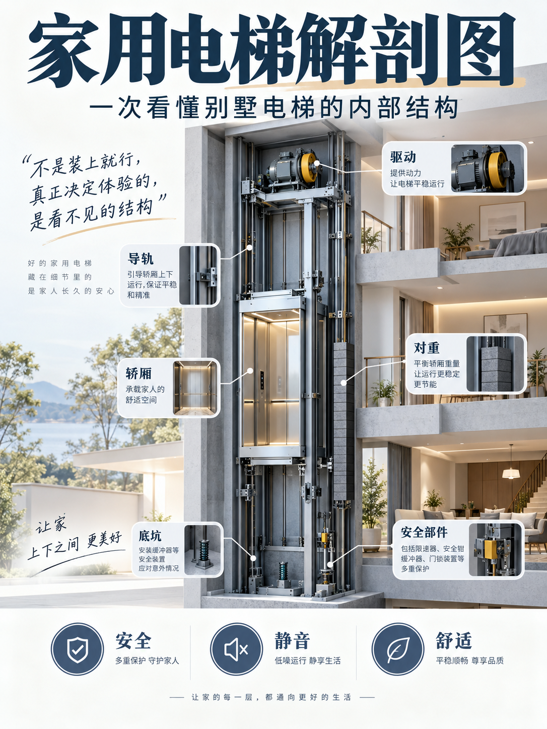 大兴家用电梯里面到底藏了什么？一张图拆给你看